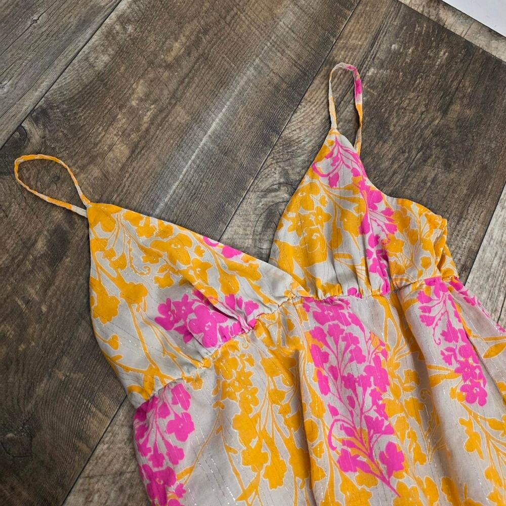 Y2K Floral Maxi Dress Cottagecore Coquette Romantic Spring Sundress Size Medium - Picture 3 of 7